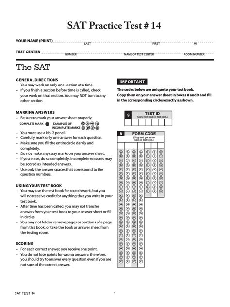 sat paper practice test pdf